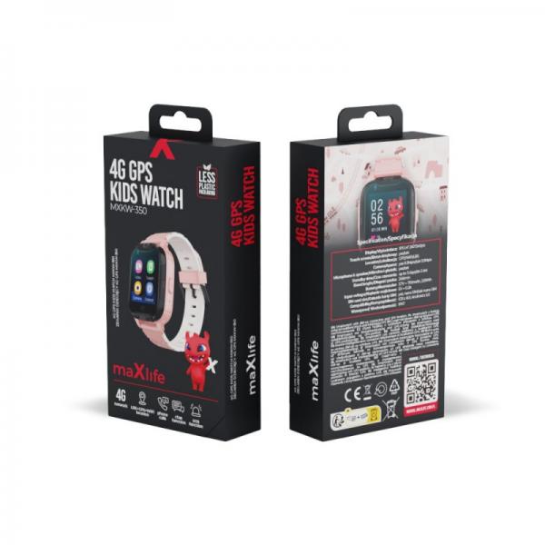 Смарт Часовник Maxlife smartwatch 4G MXKW-350 GPS WiFi/ Розов /